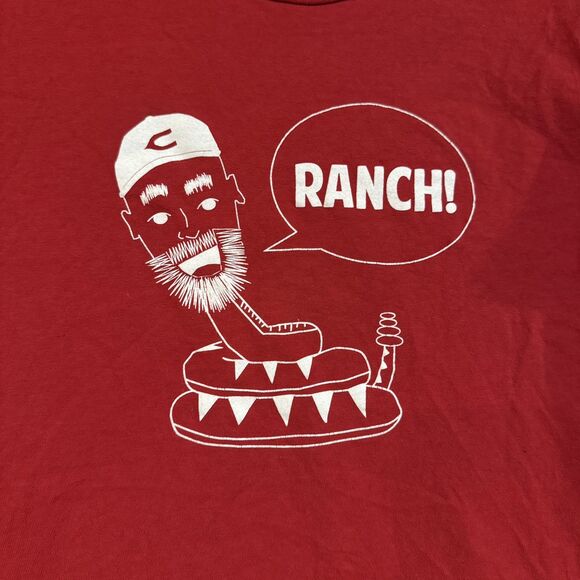 Funny RANCH! Rattlesnake M T-shirt Red Cartoon Graphic Baseball Cap Humor Skater - Picture 2 of 8